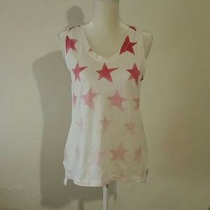 GAP Red White Stars Sleeve-less Shirt Top